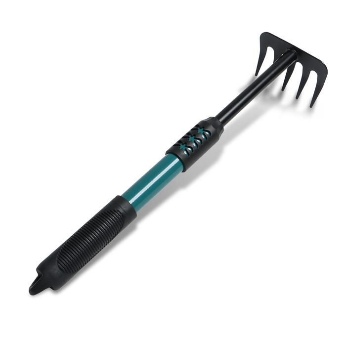 Грабли малые, прямые, 5 зубцов, длина 40,5 см, металл, металлическая рукоять с резиновой ручкой, Greengo Грабли малые, прямые, 5 зубцов, длина 40,5 см, металл, металлическая рукоять с резиновой ручкой, Greengo