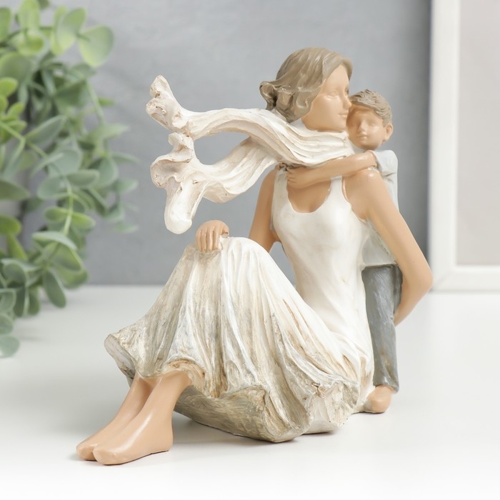 Сувенир полистоун  Сувенир полистоун "Мама с сыном" 14х8,5х16 см