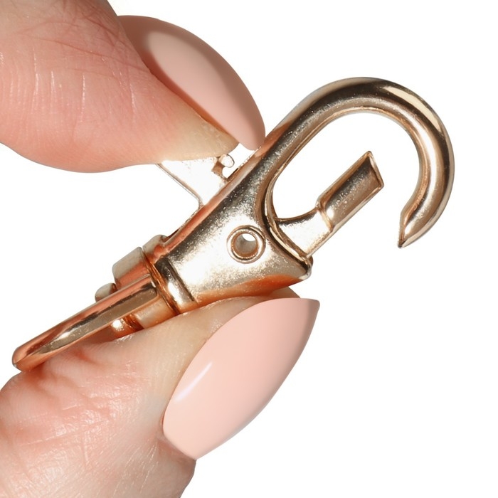 Карабин металлический, 38 × 13,6 мм / 9 × 2,2 мм, 5 шт, цвет золотой Карабин металлический, 38 × 13,6 мм / 9 × 2,2 мм, 5 шт, цвет золотой