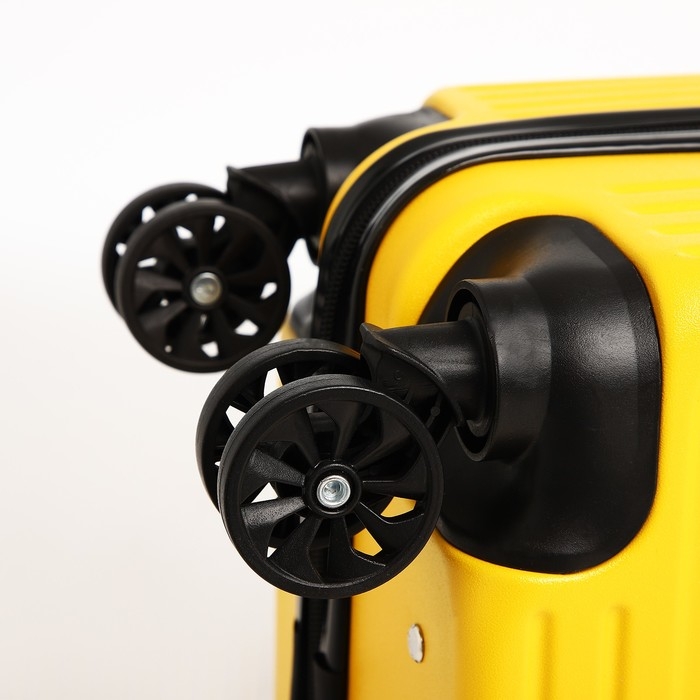 Чемодан детский 32 л (S), отдел на молнии, 4 колеса, цвет жёлтый Чемодан детский 32 л (S), отдел на молнии, 4 колеса, цвет жёлтый
