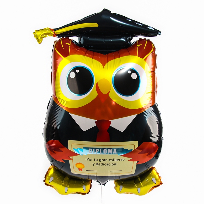 Шар фольгированный 29" &laquo;Сова-ученик с грамотой&raquo;