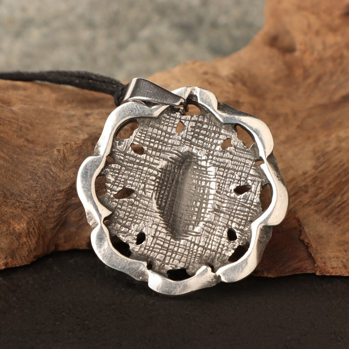 Оберег "Ярило-Солнце", металл пьютер, художественное литье, d=4 см