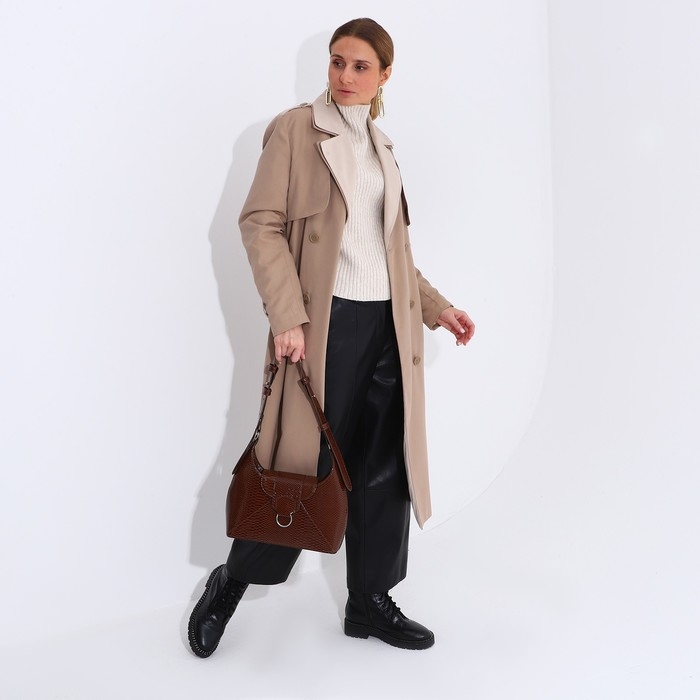 Сумка женская на молнии, цвет коричневый Сумка женская на молнии, цвет коричневый