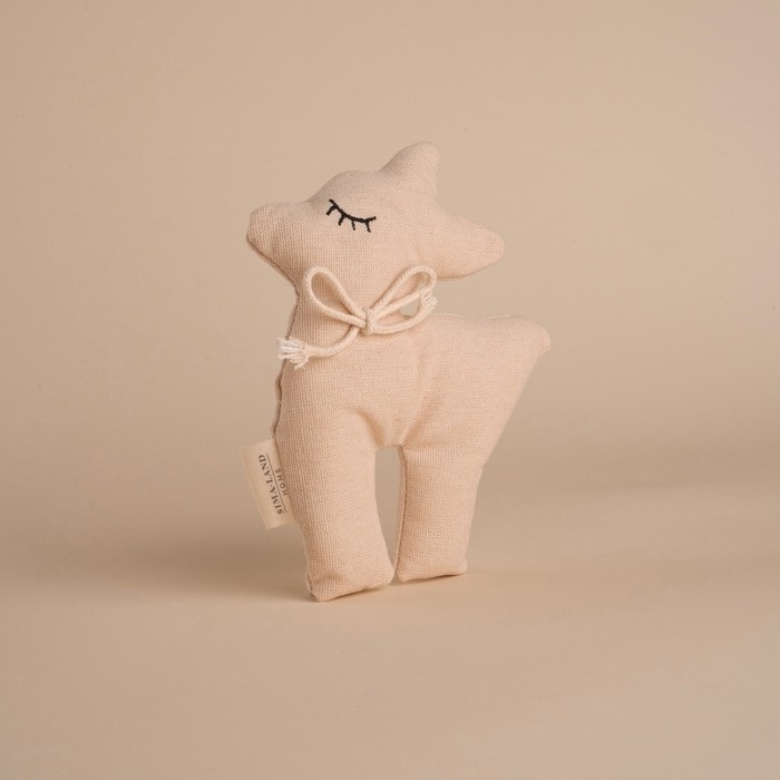 Мягкая игрушка «Оленёнок», 15 см, цвет бежевый, с бантиком Мягкая игрушка «Оленёнок», 15 см, цвет бежевый, с бантиком