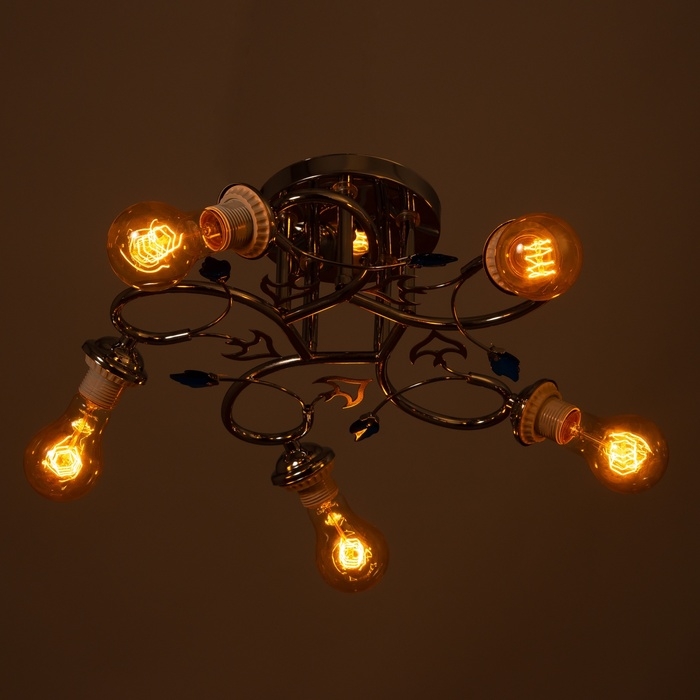 Люстра Люстра "Аура" бп 5х40Вт Е27 Хром МОДЕЛЬ: 2612363