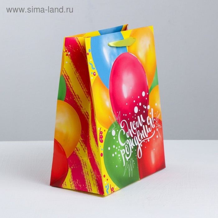 Пакет подарочный ламинированный вертикальный, упаковка, &laquo;В твой День Рождения&raquo;, MS 18 х 23 х 10 см