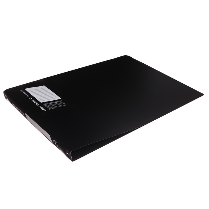 Папка на 4 кольцах А3, Calligrata  Папка на 4 кольцах А3, Calligrata "Standard" 27мм, 800 мкм, горизонтальная, чёрная