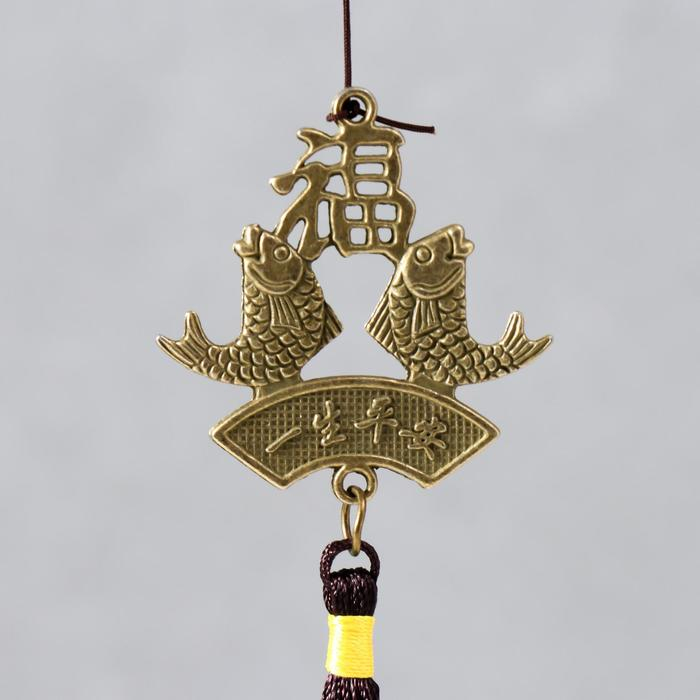 Музыка ветра металл Музыка ветра металл "Лакшми и карпы" 8 колокольчиков 66 см