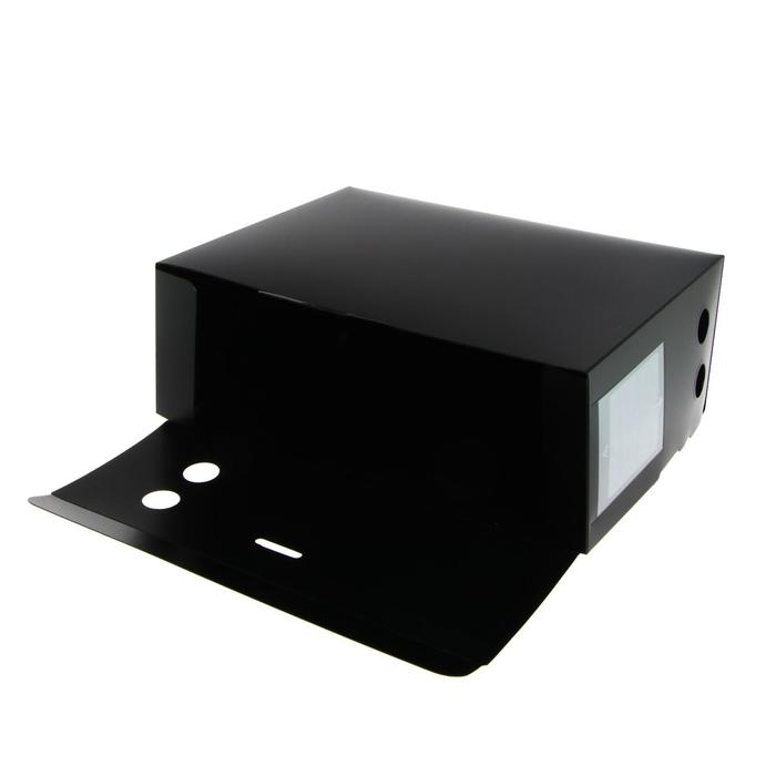 Папка-короб архивная А4, корешок 120 мм, пластик, Calligrata, вырубная застежка, чёрная, до 1100 листов Папка-короб архивная А4, корешок 120 мм, пластик, Calligrata, вырубная застежка, чёрная, до 1100 листов