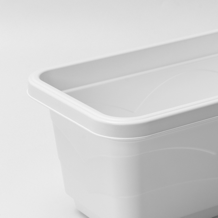 Горшок пластиковый с поддоном для цветов «Квадро», 6 л, цвет белый Горшок пластиковый с поддоном для цветов «Квадро», 6 л, цвет белый