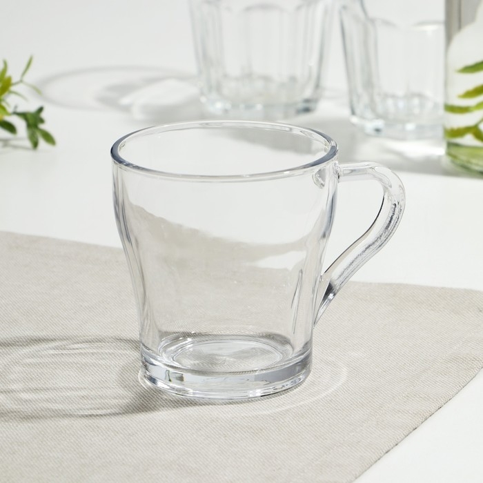 Набор кружек стеклянный «Крома», 260 мл, 2 шт Набор кружек стеклянный «Крома», 260 мл, 2 шт