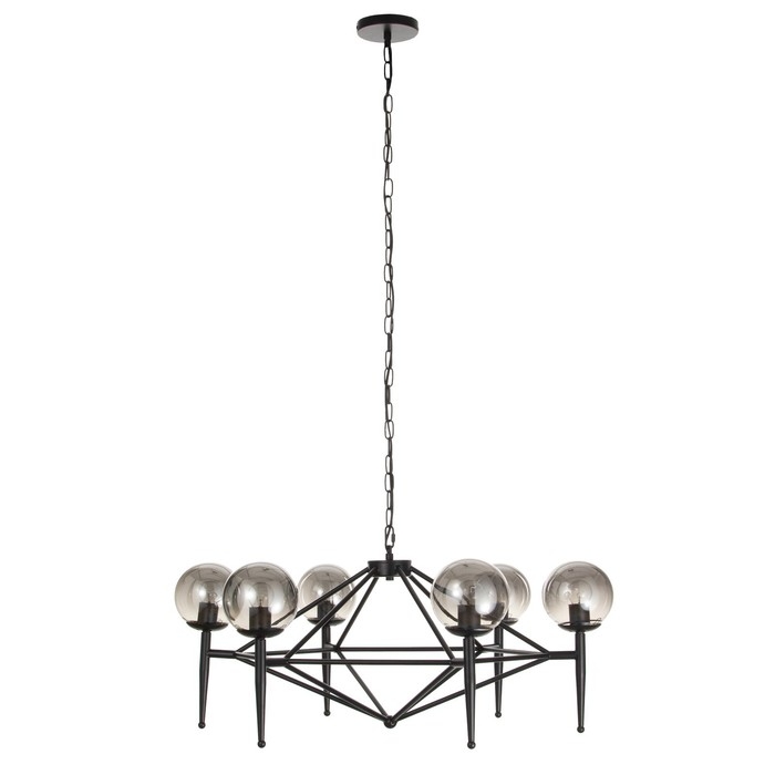 Люстра "Палетто" 6хЕ27 40Вт черный 70х66х36-80см BayerLux