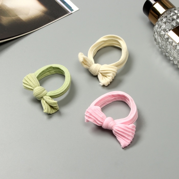 Резинка для волос Резинка для волос "Сильва" (набор 3 шт) бантик, 4 см