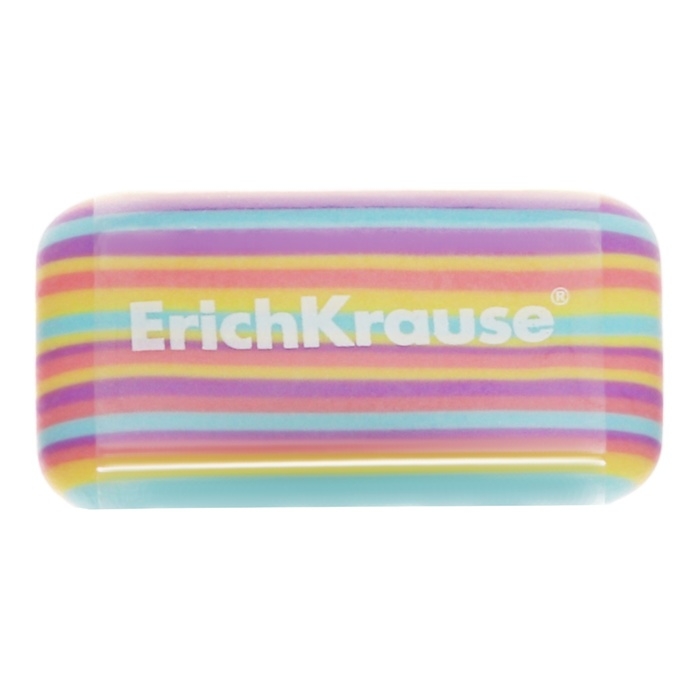 Ластик ErichKrause Ластик ErichKrause "Pastel Lines", термопластичная резина, мягкий, 44.3 х 25 х 10 мм, микс