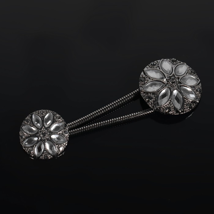 Декоративная застёжка, d = 2,5/3 см, цвет чёрный Декоративная застёжка, d = 2,5/3 см, цвет чёрный