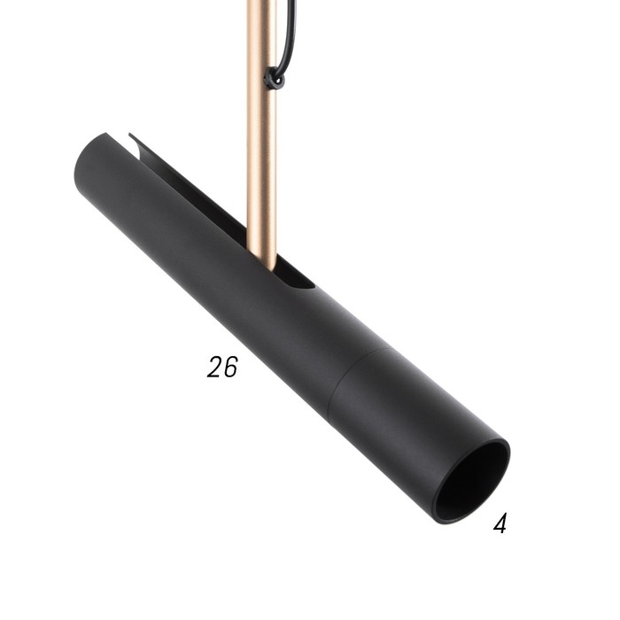 Светильник 1572/1BK LED 7Вт 4000К черный-золотой