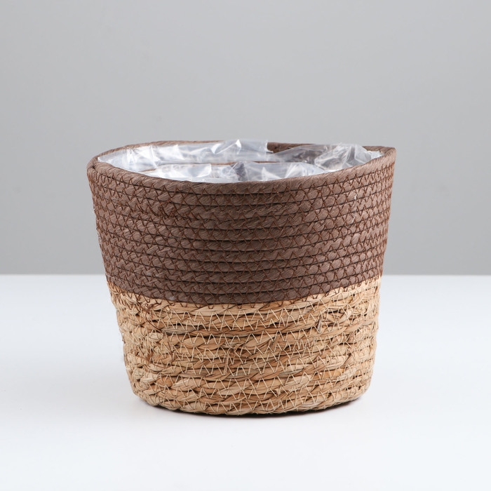 Набор корзин из 3 шт, D20xH16, D16xH15, D12xH11 см, рогоз Набор корзин из 3 шт, D20xH16, D16xH15, D12xH11 см, рогоз