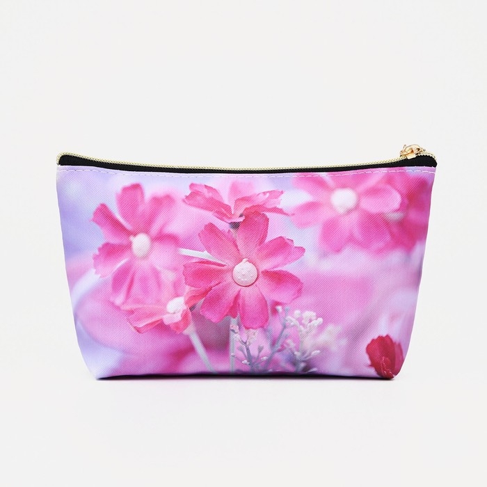 Косметичка на молнии, цвет белый/розовый/сиреневый
