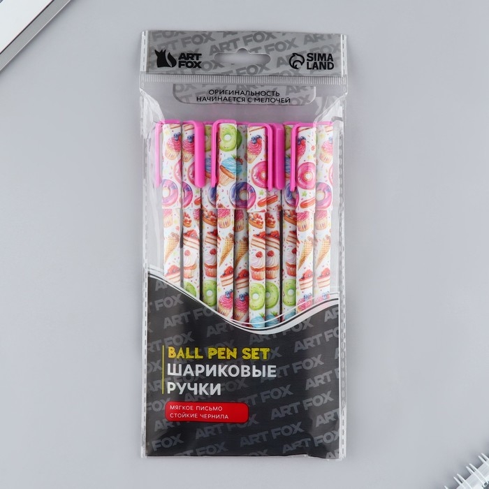 Ручка шариковая синяя паста, 0.7 мм «Сладкая жизнь» пластик Ручка шариковая синяя паста, 0.7 мм «Сладкая жизнь» пластик