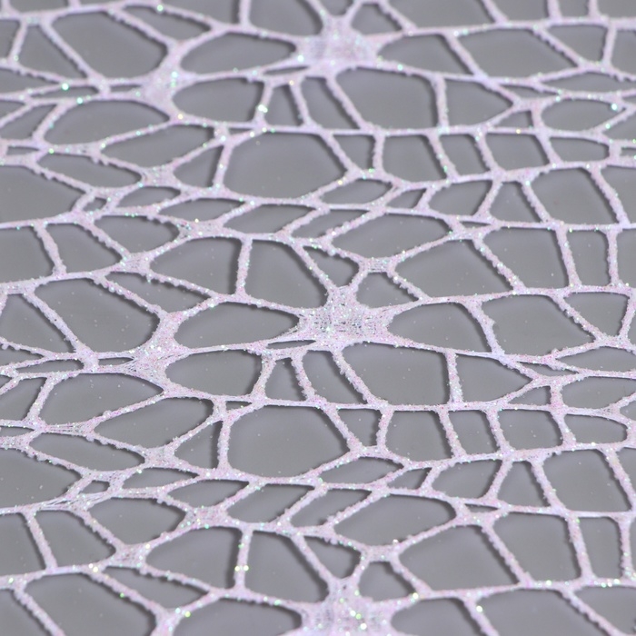 Упаковка для цветов  Упаковка для цветов "Паутинка с глиттером" белая 48 см х 4,5 м