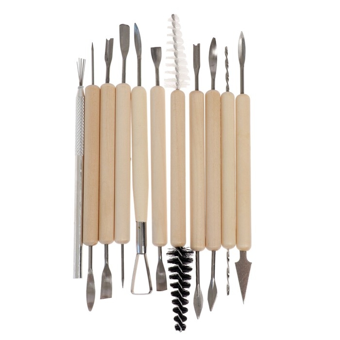 Набор инструментов 10 штук для лепки из глины, пластилина, пластики Набор инструментов 10 штук для лепки из глины, пластилина, пластики