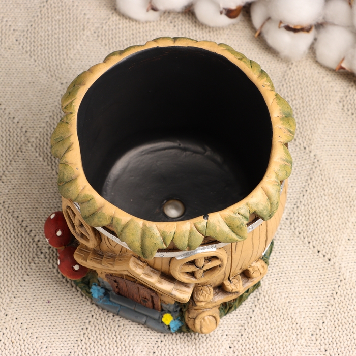 Кашпо  Кашпо "Домик грибочек" 13х13х11см