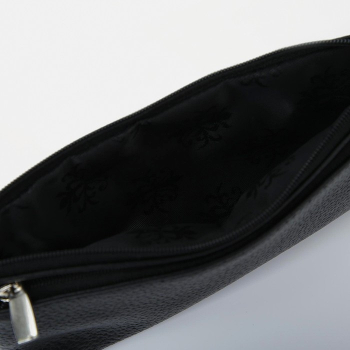 Кошелёк женский на молнии, цвет чёрный Кошелёк женский на молнии, цвет чёрный