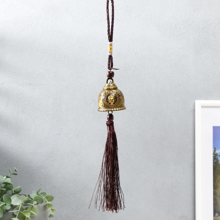 Колокольчик металл  Колокольчик металл "Голова Будды" 4,8х4,8х32 см