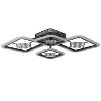 Люстра с ПДУ 1548/4BK LED 96Вт 3000-6000К диммер черный 71х10 см BayerLux