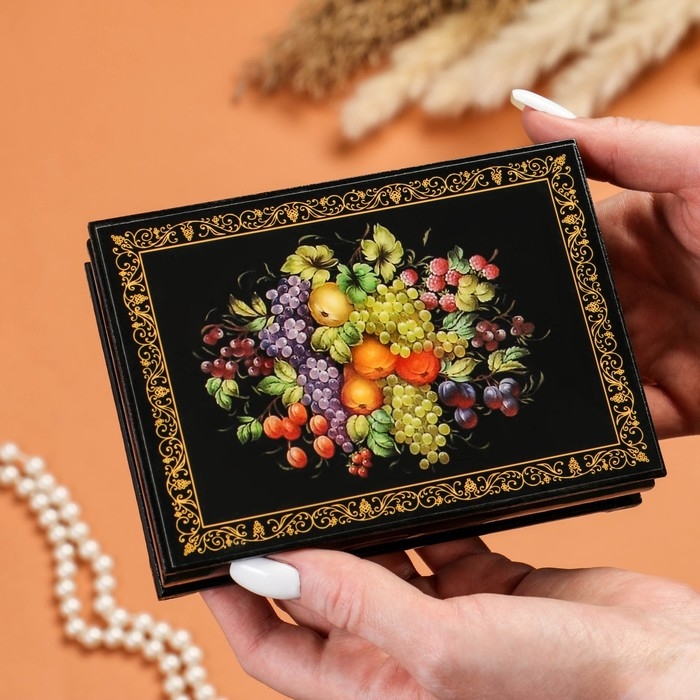 Шкатулка «Натюрморт», 10×14 см, лаковая миниатюра