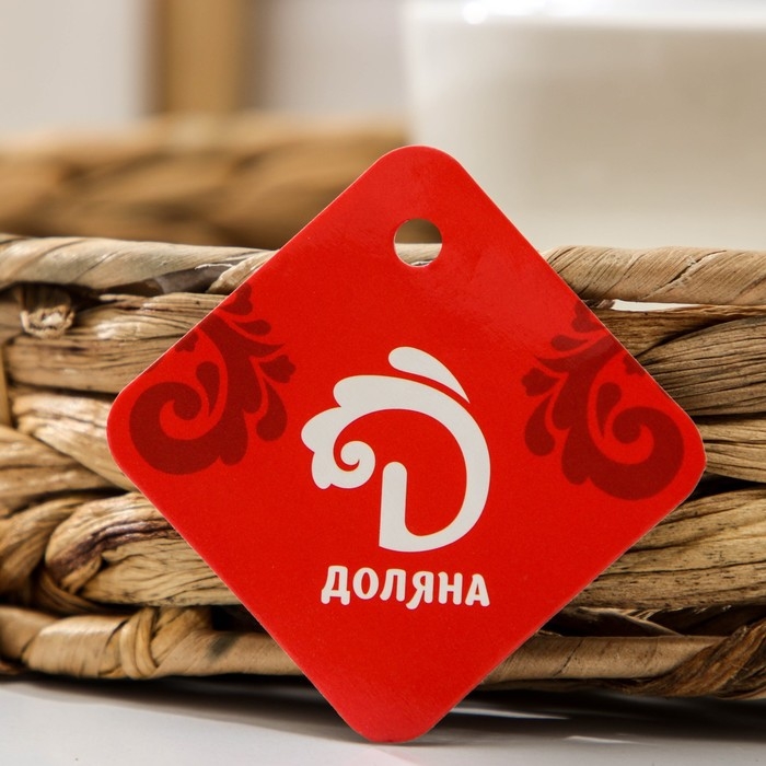 Корзинка для подачи Доляна &laquo;Камыш&raquo;, d=24 см, из соломы