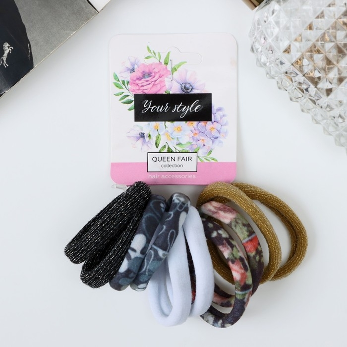 Резинка для волос Резинка для волос "Синди" (набор 10 шт) грация, 4 см