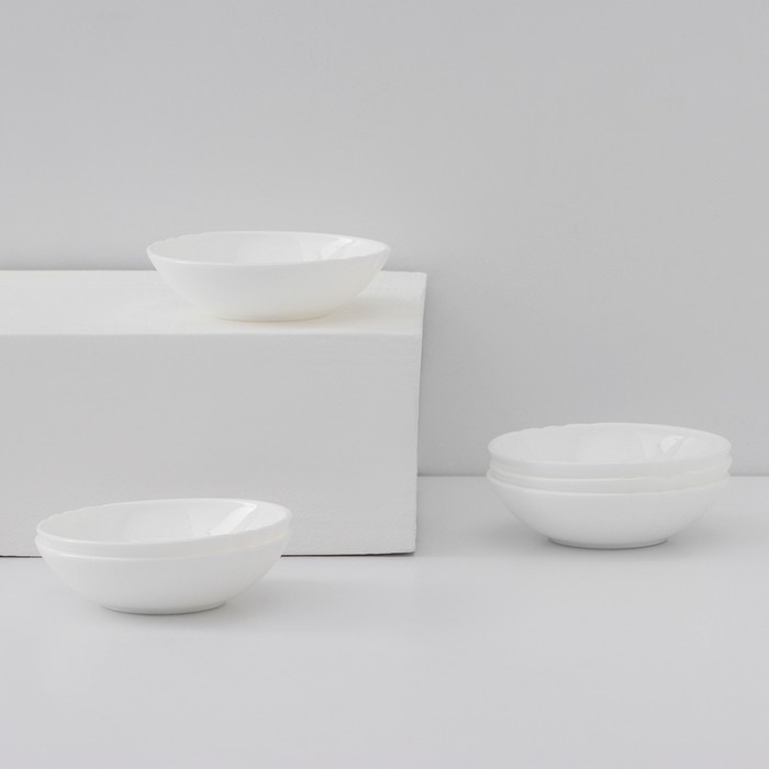 Набор соусников Luminarc Lotusia, d=11 см, стеклокерамика, 6 шт, цвет белый Набор соусников Luminarc Lotusia, d=11 см, стеклокерамика, 6 шт, цвет белый