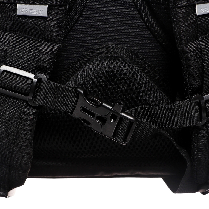 Рюкзак молодёжный 43 х 31 х 20 см, Grizzly, эргономичная спинка, отделение для ноутбука, чёрный Рюкзак молодёжный 43 х 31 х 20 см, Grizzly, эргономичная спинка, отделение для ноутбука, чёрный