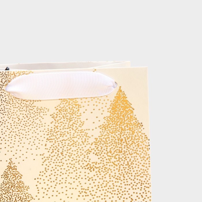 Пакет под бутылку «Золотой», 13 х 36 х 10 см, Новый год