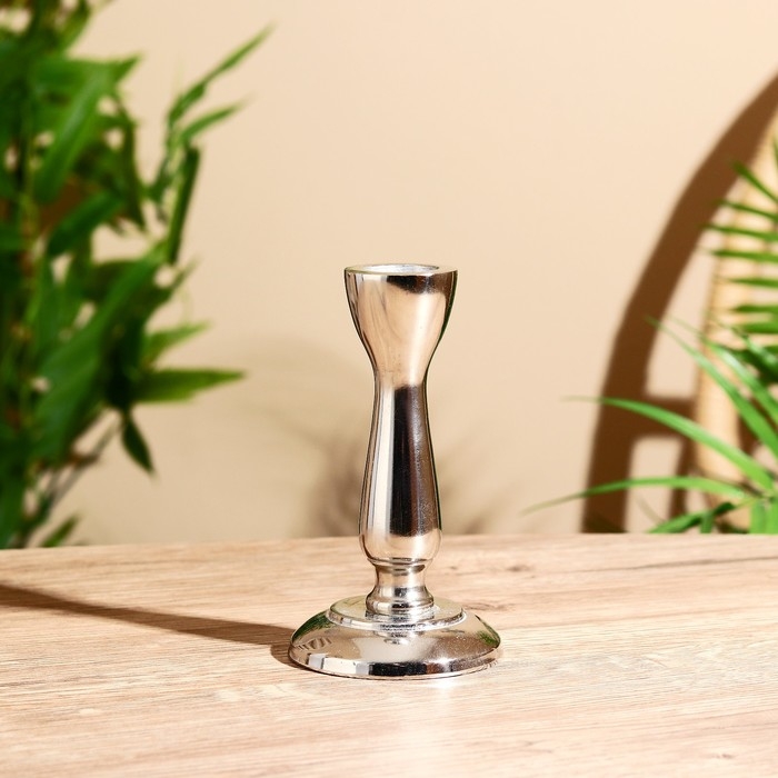 Подсвечник алюминий Подсвечник алюминий "Вулкан" на 1 свечу 6,5х6,5х11 см