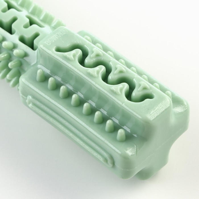 Игрушка для лакомств и сухого корма Игрушка для лакомств и сухого корма "Конструктор", TPR, массажная, 14 х 3,5 см, зелёная