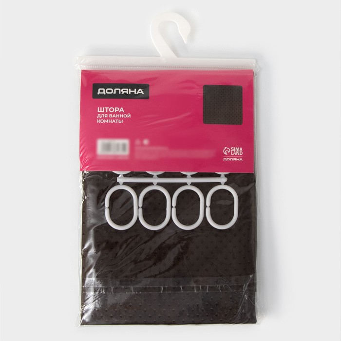 Штора для ванны Доляна «Шоколад», 180×180 см, полиэстер Штора для ванны Доляна «Шоколад», 180×180 см, полиэстер
