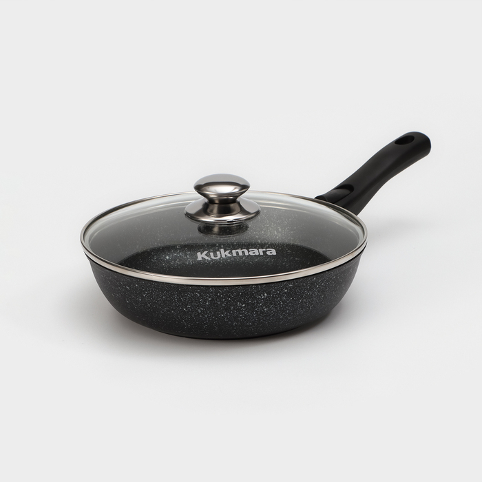 Сковорода, d=24 см, съёмная ручка, стеклянная крышка, антипригарное покрытие, цвет тёмный мрамор Сковорода, d=24 см, съёмная ручка, стеклянная крышка, антипригарное покрытие, цвет тёмный мрамор