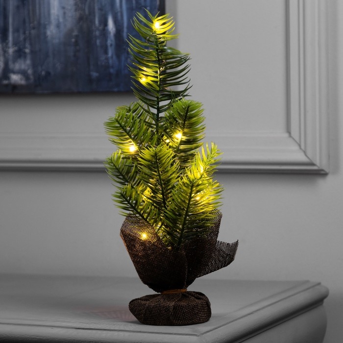 Фигура светодиодная «Ель» 30 x13 x13 см, 10 LED, батарейки AG13x3 (в комплекте), свечение тёплое белое Фигура светодиодная «Ель» 30 x13 x13 см, 10 LED, батарейки AG13x3 (в комплекте), свечение тёплое белое