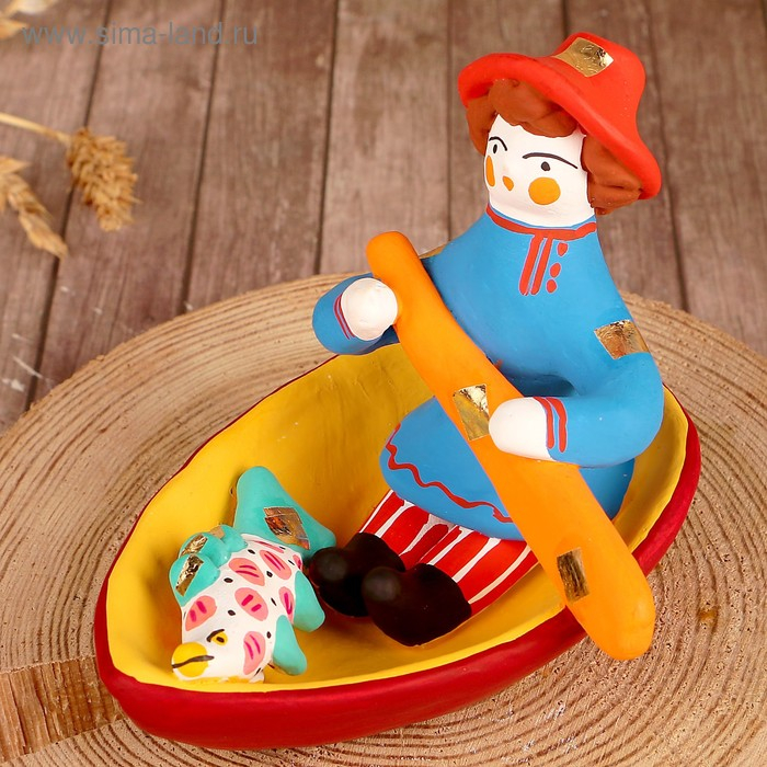 Дымковская игрушка  Дымковская игрушка "Мужик в лодке"