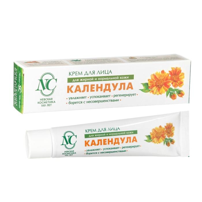 Крем для лица «Невская косметика», календула, увлажнение, уменьшение воспалений, матирование, 40 мл Крем для лица «Невская косметика», календула, увлажнение, уменьшение воспалений, матирование, 40 мл