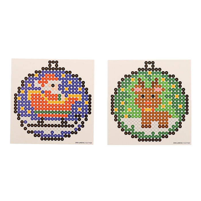 Аквамозаика «Шары с Дедом Морозом и оленёнком», 2 фигурки, 809 шариков Аквамозаика «Шары с Дедом Морозом и оленёнком», 2 фигурки, 809 шариков