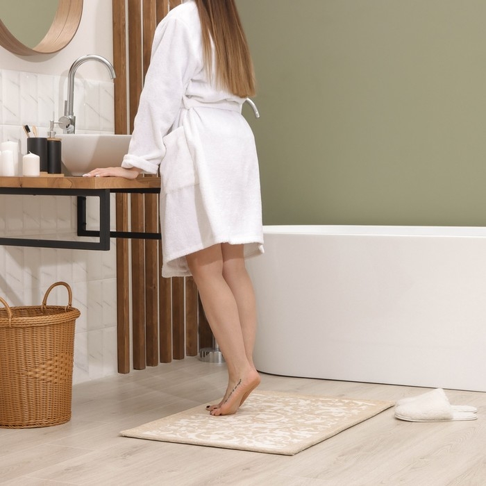 Коврик для ванной SAVANNA «Вей», 60×90 см, цвет коричневый Коврик для ванной SAVANNA «Вей», 60×90 см, цвет коричневый