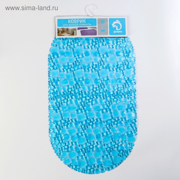 Коврик противоскользящий в ванну на присосках Доляна «Шампанское», 36×68 см, цвет МИКС