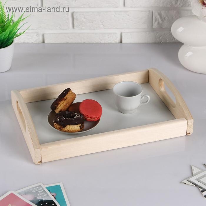 Поднос деревянный Поднос деревянный "Дачный", МАССИВ, 23×35×6,5 см