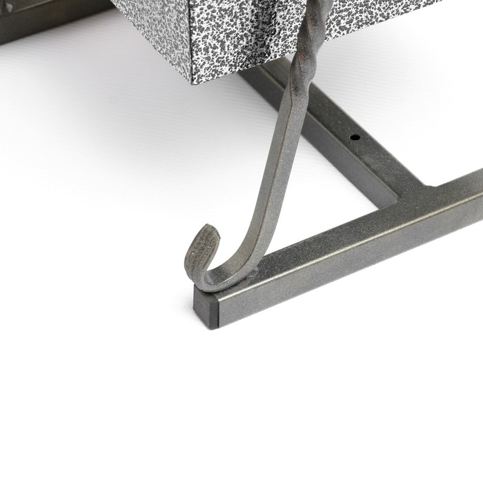 Урна уличная Урна уличная "Квадратная на гнутых ножках" с крышей 22 л, серая, бак 0,5 мм, 63 х 33 х 33 см