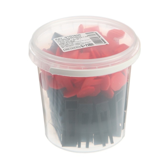 Система выравнивания плитки ЛОМ, 1 л, Зажим 2 мм + Клин (50 шт./50 шт.), ведро Система выравнивания плитки ЛОМ, 1 л, Зажим 2 мм + Клин (50 шт./50 шт.), ведро