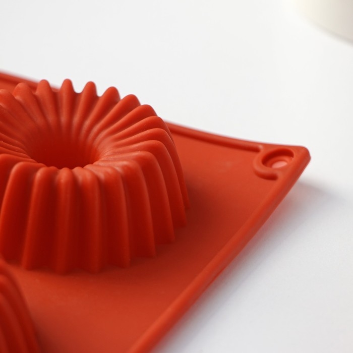 Форма для выпечки Доляна «Кекс», силикон, 29×17×2 см, 8 ячеек (5,8×2 см), цвет коричневый Форма для выпечки Доляна «Кекс», силикон, 29×17×2 см, 8 ячеек (5,8×2 см), цвет коричневый