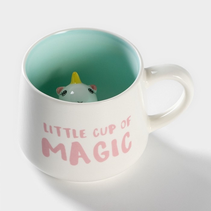 Кружка керамическая «Сюрприз. Единорог», 350 мл, цвет белый Кружка керамическая «Сюрприз. Единорог», 350 мл, цвет белый
